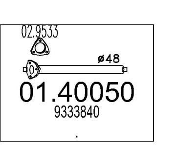 Výfuková trubka MTS 01.40050