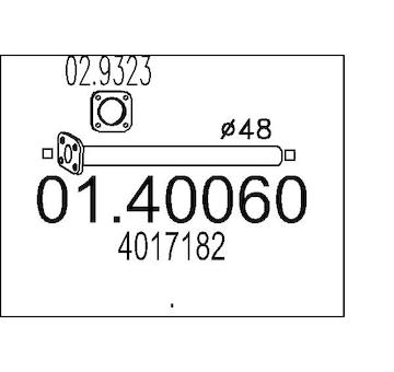 Výfuková trubka MTS 01.40060