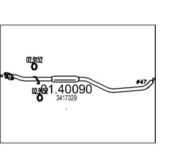 Výfuková trubka MTS 01.40090