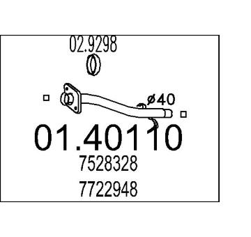 Výfuková trubka MTS 01.40110