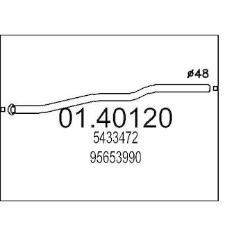 Výfuková trubka MTS 01.40120