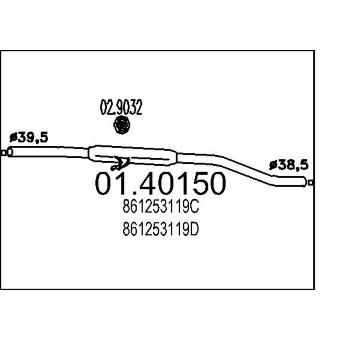 Výfuková trubka MTS 01.40150