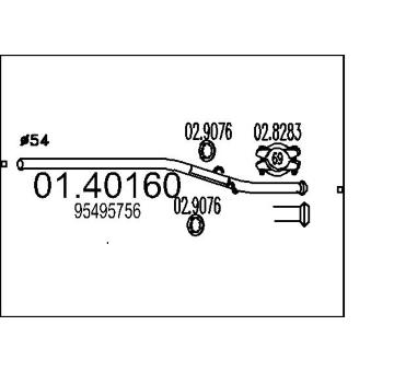 Výfuková trubka MTS 01.40160