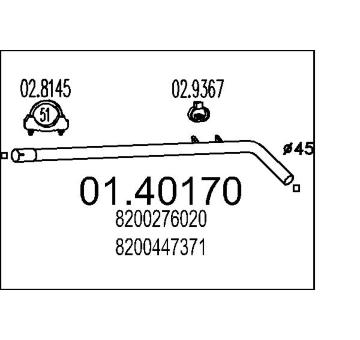 Výfuková trubka MTS 01.40170