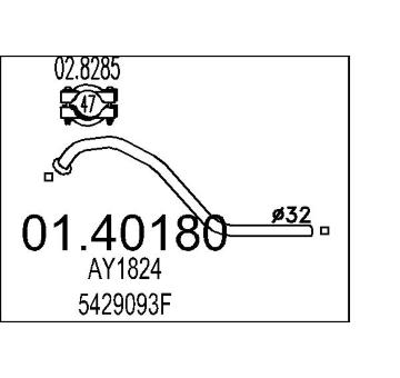 Výfuková trubka MTS 01.40180