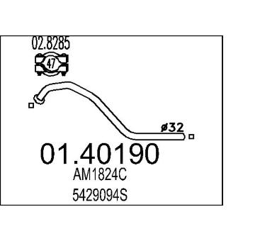 Výfuková trubka MTS 01.40190