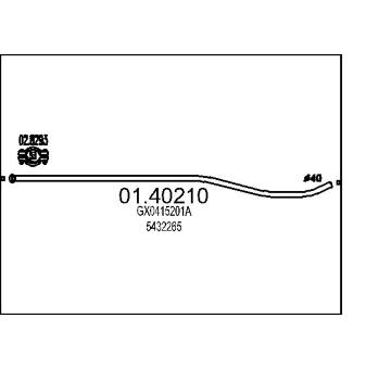 Výfuková trubka MTS 01.40210