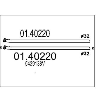 Výfuková trubka MTS 01.40220