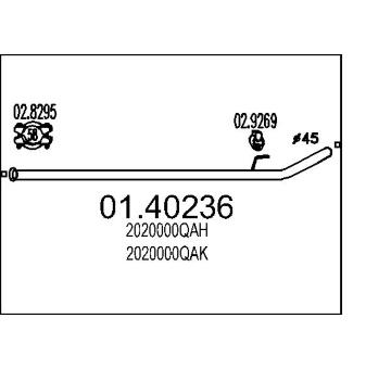 Výfuková trubka MTS 01.40236