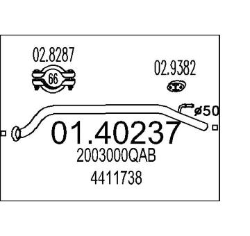 Výfuková trubka MTS 01.40237