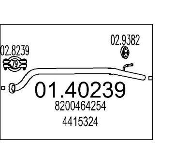 Výfuková trubka MTS 01.40239