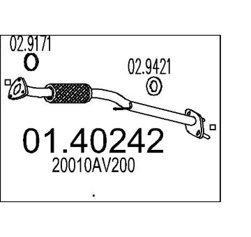 Výfuková trubka MTS 01.40242