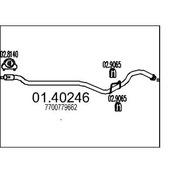 Výfuková trubka MTS 01.40246