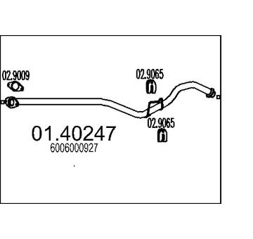 Výfuková trubka MTS 01.40247