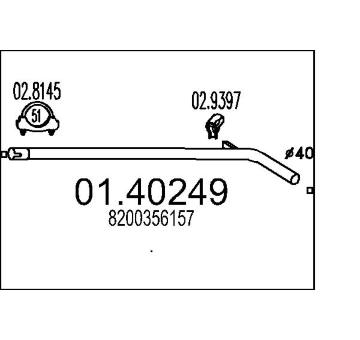 Výfuková trubka MTS 01.40249