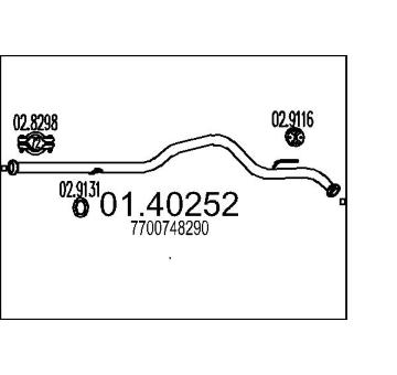 Výfuková trubka MTS 01.40252