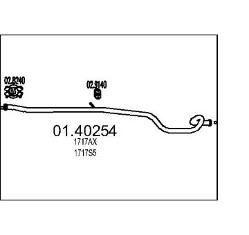 Výfuková trubka MTS 01.40254