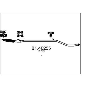 Výfuková trubka MTS 01.40255