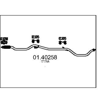 Výfuková trubka MTS 01.40258