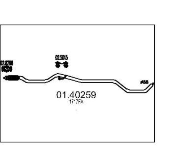 Výfuková trubka MTS 01.40259