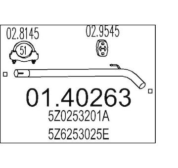 Výfuková trubka MTS 01.40263