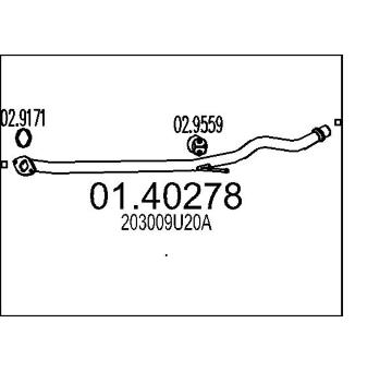 Výfuková trubka MTS 01.40278