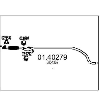 Výfuková trubka MTS 01.40279