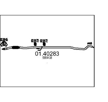 Výfuková trubka MTS 01.40283