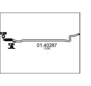 Výfuková trubka MTS 01.40287