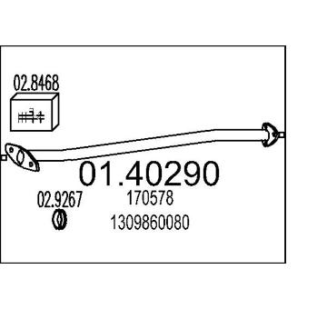 Výfuková trubka MTS 01.40290