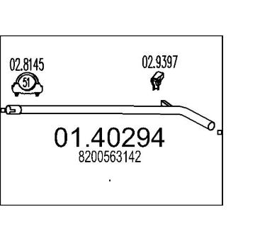 Výfuková trubka MTS 01.40294