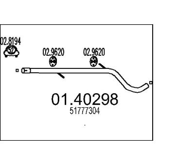 Výfuková trubka MTS 01.40298