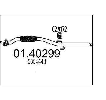 Výfuková trubka MTS 01.40299