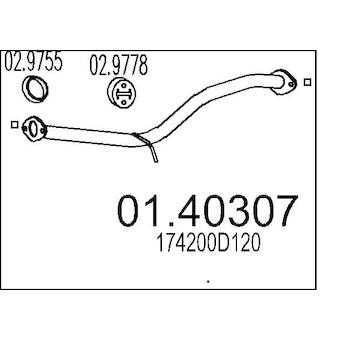 Výfuková trubka MTS 01.40307