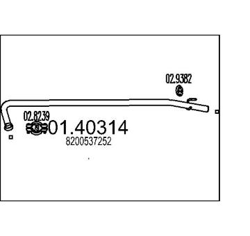 Výfuková trubka MTS 01.40314