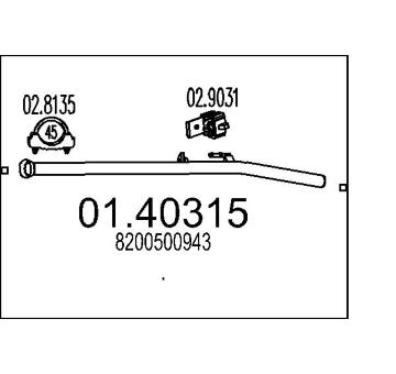 Výfuková trubka MTS 01.40315