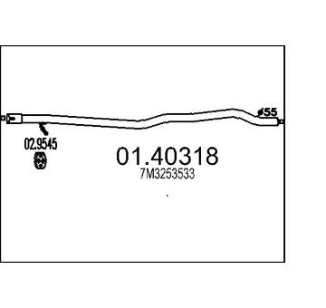 Výfuková trubka MTS 01.40318