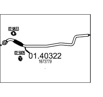Výfuková trubka MTS 01.40322