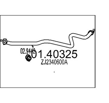 Výfuková trubka MTS 01.40325