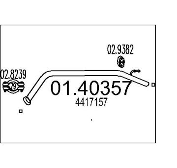 Výfuková trubka MTS 01.40357