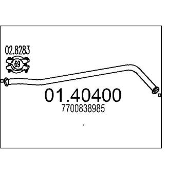 Výfuková trubka MTS 01.40400