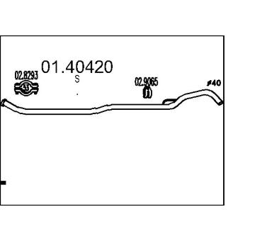 Výfuková trubka MTS 01.40420