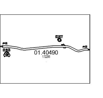 Výfuková trubka MTS 01.40490