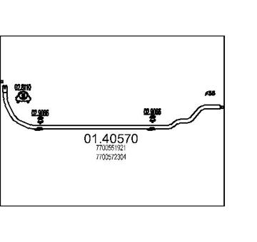 Výfuková trubka MTS 01.40570