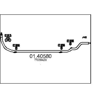 Výfuková trubka MTS 01.40580