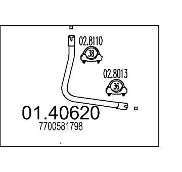 Výfuková trubka MTS 01.40620