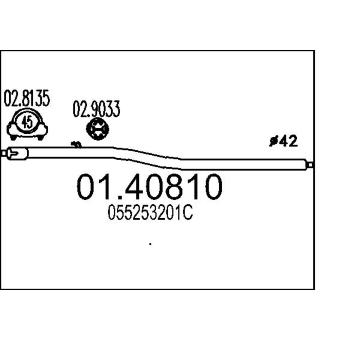 Výfuková trubka MTS 01.40810