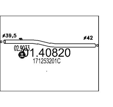 Výfuková trubka MTS 01.40820