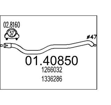 Výfuková trubka MTS 01.40850