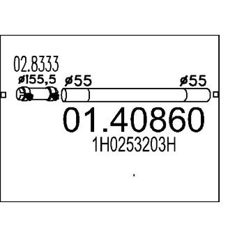 Výfuková trubka MTS 01.40860